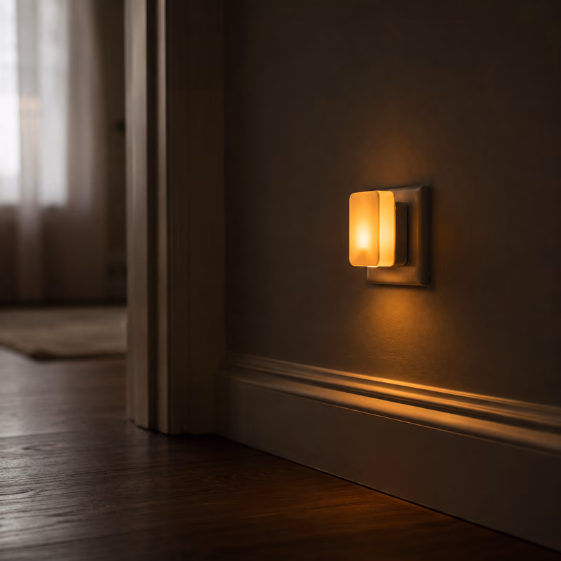 Dimmable Amber Plug-In Night Light