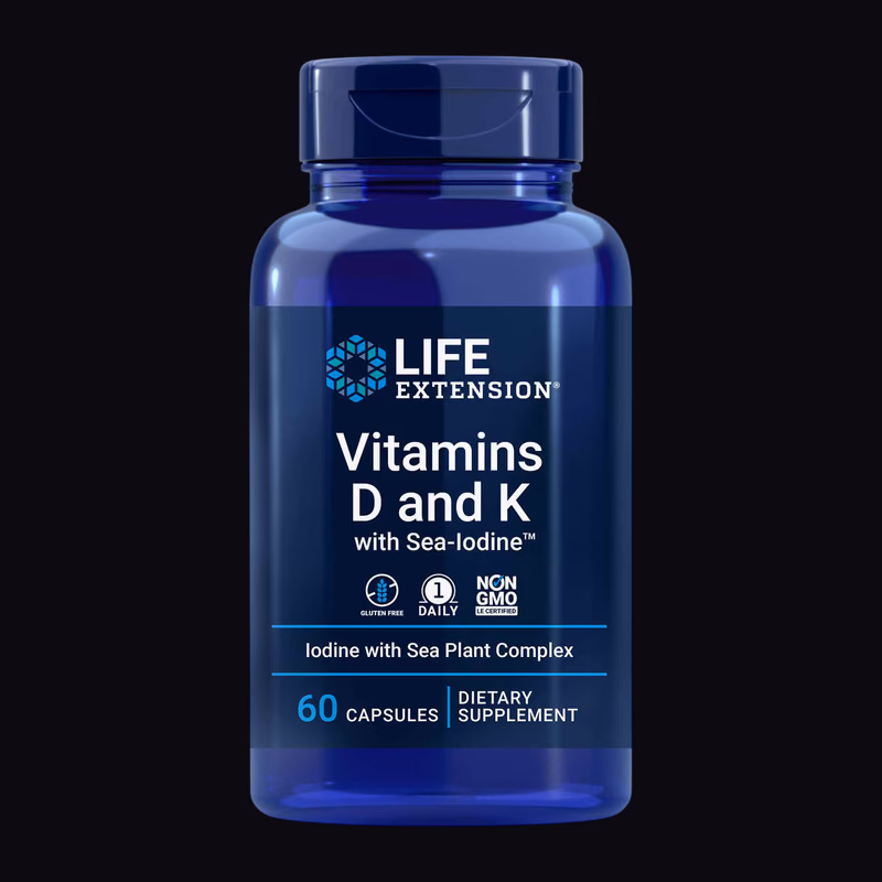 Life Extension Vitamins D and K with Sea-Iodine